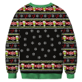 Miniatyrbillede 2 af 3: Voksne Par Julefest Sweatshirt Grinch Print Rundhals Pullover Langærmede Grønne Monster Toppe A XL