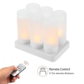 Miniatyrbillede 1 af 5: Farverige LED-lys med USB-opladning - Flammeløs te-lys med fjernbetjening - Kompatibel med Valentinsdag-dekoration -ES 6PCS