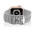 Miniatyrbillede 4 af 4: Sort hvid canvas urrem Udskiftning Kompatibel til Apple Watch IWatch 1/2/3/4