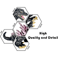 Pikkukuva 3 / 5: 4-pack Godzilla Action Figures - Liikkuvat nivelet, Heisei, Mecha, Ghidorah setti