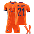 Miniatyrbillede 1 af 3: 2425 Holland hjemmefodboldtrøje F.DE JONG trøjesæt med sokker 28(150-160cm)