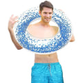 Miniatyrbillede 2 af 4: Svømmering, Oppustelig Pool Float, Klare Float Tubs, Glitter Svømmering, Pool Legetøj til Sommer Swim Pool Strand Legetøj silver 60cm