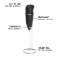 Miniatyrbilde 3 av 5: Håndholdt Visp med Stativ, Mini Blender Mixer for Kaffe, Frappe, Matcha, Espresso black