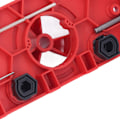 Miniatyrbild 5 av 5: Hålborr Jig ABS Dold Hinge Borrning Guide Locator Positioner Verktyg för Bänkborr Röd