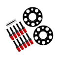 Pikkukuva 3 / 5: Car Hub Centric Wheel Spacers Kit 15mm Muokkaus Korjaus Vaihto A4/A6/A7/A8/Q5/RS5 Punainen