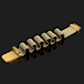 Miniatyrbillede 4 af 4: Magnetisk Milanese rustfrit stål erstatningsarmbånd til Xiaomi 3/4 mi4 5,5-7,1 tommer (guld)