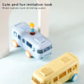 Miniatyrbilde 2 av 5: 500ml Søt Bussformet Vannkopp med Justerbar Stroppdesign Sportsflaske for Barn Gutter Jenter Yellow
