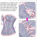 Pikkukuva 2 / 5: Szivyshi Naisten Yläosa Ylirintainen Sydämen Muotoinen Nauhakiinnitys Muoviset Luut Korsetti Bustier -ge Blue and Pink L