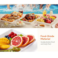 Miniatyrbilde 4 av 5: Rektangulær Hvit Plast Deli Display Brett Fat Serveringsfat Matrett