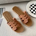 Miniatyrbild 1 av 5: Sommartofflor för damer, utomhusbruk, koreansk stil Ins Web, modesandaler 778-2 Three-Striped Brown 40-41