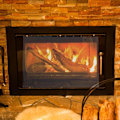 Miniatyrbillede 5 af 5: Pejsnetgardin - 2 stk., 61x45,7 cm, Forhindrer gnistskader, Rustfri, Elegant design black 3