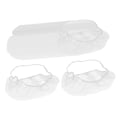 Miniatyrbilde 4 av 4: 100 stk Skjeggnett Beskyttende skjeggdeksler Skjeggbeskyttere tilbehør White elastic