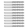 Pikkukuva 4 / 5: 10 kpl karbidista valmistettu CNC 4-urainen kierrejyrsin 3,175 x 22 mm