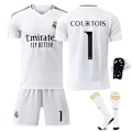 Pikkukuva 1 / 3: 2425 Real Madrid jalkapallopaita COURTOIS Paita setti sukat+Suojavarusteet 16(90-100cm)