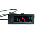 Miniatyrbild 1 av 3: Termometer Voltmeter Bil 12v 3 i 1 Mätare Elektronisk Klocka LED Digital Display Red