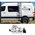 Miniatyrbillede 1 af 2: Stort eventyr vinyl mærkat Camper Van Autocamper Decal Mountain Compass Wall