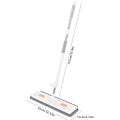 Miniatyrbild 2 av 5: Stor Platt Moppset, 360° Swivelmopp med Urvridningsfunktion, Platt Mopp med Återanvändbara Mikrofibermoppdynor Kompatibla med Trägolv Laminatplattor -hg White Mop with 6 Pads