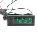 Miniatyrbild 1 av 3: Termometer Voltmeter Bil 12v 3 In 1 Gauge Elektronisk Klocka Led Digital Display Green