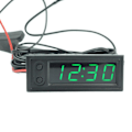 Miniatyrbilde 1 av 3: Termometer Voltmeter Bil 12v 3 In 1 Gauge Elektronisk Klokke Led Digital Display Green