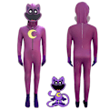Pikkukuva 1 / 2: 3-13-vuotiaat lapset teinit pojat tytöt pentu leikkimisaika cosplay-asu Halloween leikkipuku haalari ja naamio lahjat-violetti 4-5Years
