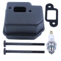 Miniatyrbild 1 av 4: L7T Tändstift Avgassystem Dämpare Bultar Kit med Packning 2st Kompatibel med STIHL 017 018 MS170 MS180 Hg