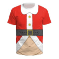 Miniatyrbillede 1 af 2: Dame og Herre Jule 3D Print Kortærmet T-shirt Toppe D S