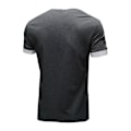 Miniatyrbild 4 av 4: Herrar Falska Två-Delar Henley T-shirt Kortärmad Sommar Toppar Dark Grey S