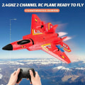Miniatyrbild 4 av 5: F22 2.4g Fjärrstyrd RC-plan 3-axlig Gyro 2-kanals Jetflygplan Fighter Rtf -ES Red