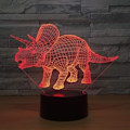Miniatyrbild 2 av 4: Triangle Dragon 3D LED Dinosaurielampa Söt 7 Färgbyte 3D Stämningslampa Presentlampa Söt 7 Färgbyte -h