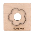Miniatyrbild 5 av 5: Blomformad stansform i legerat stål, ihålig stansform för stansning av läder med träplatta