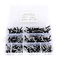 Miniatyrbillede 1 af 4: 200 stk. sort sortiment af sorte blindnitter i aluminium 3,2/4,0/4,8 mm