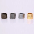 Miniatyrbillede 5 af 5: Hexagon Retro Magic Ring Personlig 4-fingers Ring Multifunktionel Udendørs Klatring Nød Silver Round