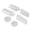 Miniatyrbillede 4 af 4: 6 stk. Auto Sæde Justering Knap Dæksel Trim Aluminium Legering Fit til Tesla Model 3/Y/X/S