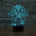 Miniatyrbilde 2 av 4: 1 stk Hulk Berøringssbryter 3D Fargerike LED-lys Fade Lys Visuel Perspektiv -h