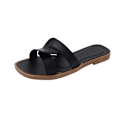 Miniatyrbilde 2 av 5: Sommerslippers for kvinner, utendørsbruk, koreansk stil Ins Web, motesandaler Black cross band 40-41