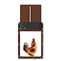 Miniatyrbild 2 av 5: Automatisk hönshusdörr Light Sense Dörröppnare Fjäderfä Garden Chicken Duck Dörröppnare Praktisk kyckling Husdjur Burar Dörr brown no pattern