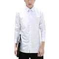 Miniatyrbilde 1 av 4: Hvit skjorte for menn, smal passform, casual og business, knappestolpe White M