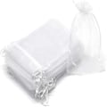 Miniatyrbilde 2 av 4: Beskyttelsespose for druefrukt - Organzapose med snor for full beskyttelse White(100PCS) 20x30CM