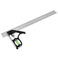 Miniatyrbillede 2 af 4: 300mm Justerbar Kombinationsvinkel Lineal 45/90 Grader med Boblevandret