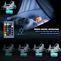 Pikkukuva 5 / 5: Veilleuse Voiture 3D pour Enfants, Lampe LED Illusion avec 16 Couleurs Changeantes et Télécommande,