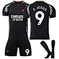 Miniatyrbillede 1 af 3: 2425 Arsenal udebanetrøje Jesus fodbolduniformssæt med sokker 18(100-110cm)