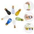 Pikkukuva 3 / 4: 7 kpl Mini Toivepullot Lasinen Säilytyspullo DIY Ajelehtivapullot Ripustimet Assorted Color 3x1.5cm