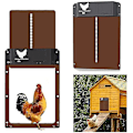 Miniatyrbild 1 av 5: Automatisk hönshusdörr Light Sense Dörröppnare Fjäderfä Garden Chicken Duck Dörröppnare Praktisk kyckling Husdjur Burar Dörr Red no pattern
