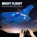 Pikkukuva 4 / 5: F22 2.4g Kaukosäädöllä Ohjattava Rc-Lentokone 3-akselinen Gyro 2ch Jet-Lentokone Hävittäjä Rtf -ES Blue