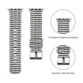 Miniatyrbillede 3 af 4: Sort hvid canvas urrem Udskiftning Kompatibel til Apple Watch IWatch 1/2/3/4