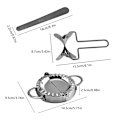 Miniatyrbillede 3 af 5: 10 stk. dumpling maker sæt i rustfrit stål dejpresseform værktøj til pasta ravioli