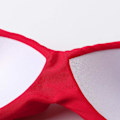 Miniatyrbillede 4 af 4: Kvinder Criss Cross Push Up svømmeoverdele Mavekontrol Halter Bikini Højtaljede badedragter Todelte badedragter Red-1 X-Large
