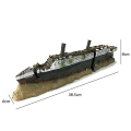 Miniatyrbillede 5 af 5: Akvarium Titanic Middelhavsmodel skibsdekorationer Kunstigt skibsvrag Tilgang til hjemmet Harpiks sænket bådfisk levende ornament