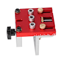 Miniatyrbilde 2 av 5: 3 i 1 Drill Guide Trebearbeiding Hullslag Posisjoner Locator Jig System Kit Aluminiumlegering Trebearbeidingsverktøy