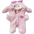 Miniatyrbild 1 av 2: WEIRAN 17cm Dockkläder, Kläder för Klädset, Dockor Nyckelringstillbehör, Låtsas Djurstil Outfit Jumpsuit Bunny Pink